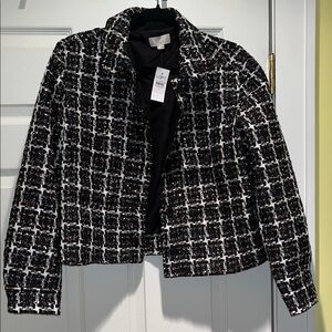 LOFT Metallic Tweed Blazer